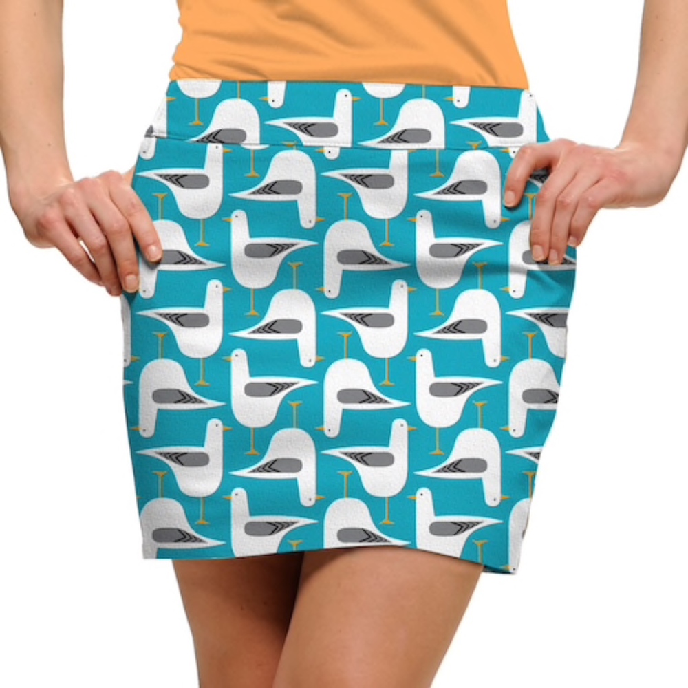 Loudmouth golf skort skirt seagull birds print